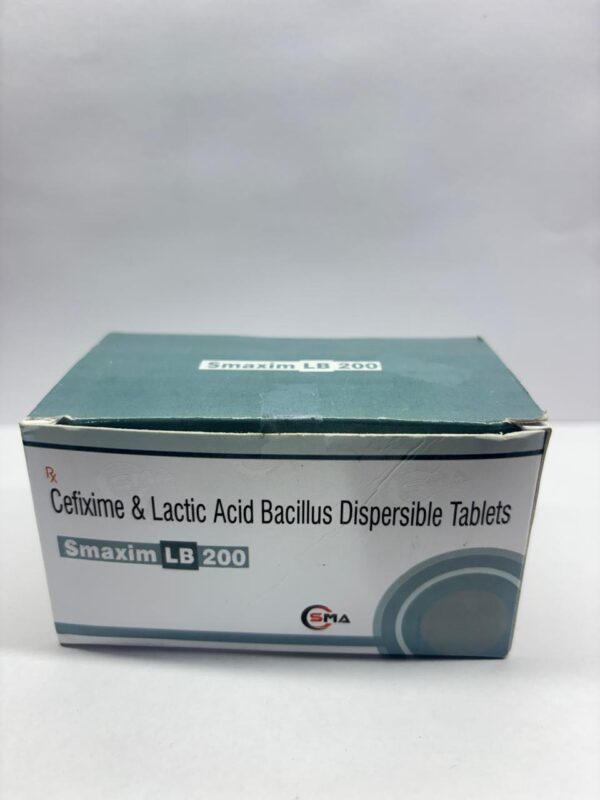Smaxim LB 200 – Cefixime & Lactic Acid Bacillus Dispersible Tablets