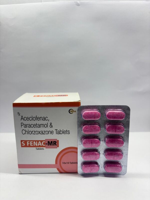 S-FENAC-MR Tablets – Aceclofenac, Paracetamol & Chlorzoxazone