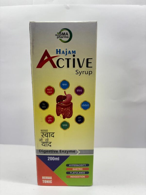 Hajam Active Syrup 200 ml – Ayurvedic Digestive Enzyme & Herbal Tonic