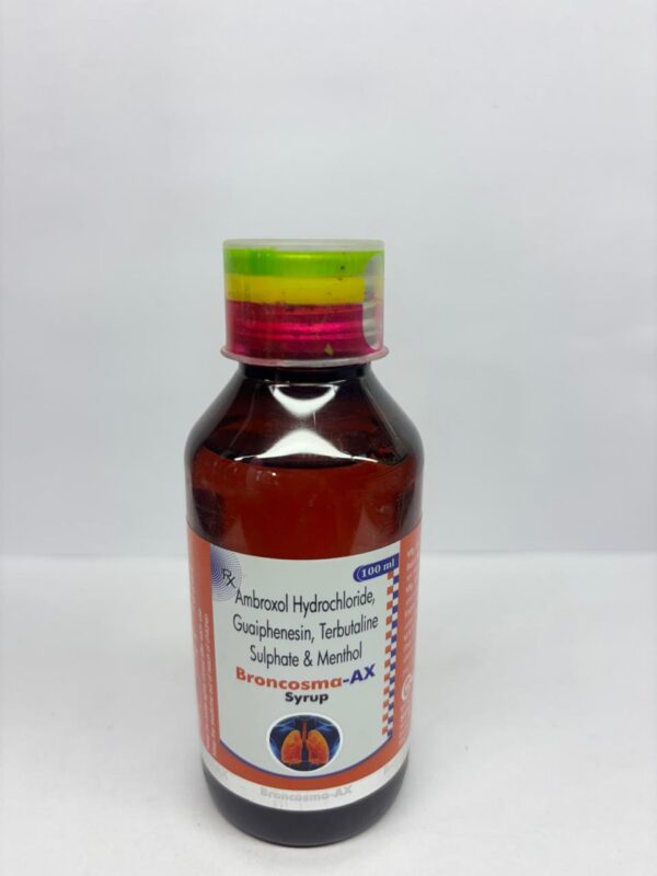 Broncosma-AX Cough Syrup 100ml | Ambroxol, Guaiphenesin, Terbutaline & Menthol Syrup